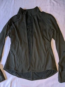Lululemon Instill Jacket Smoked Spruce Size 12 Pockets Needs Zipper Repair READ - Picture 1 of 24