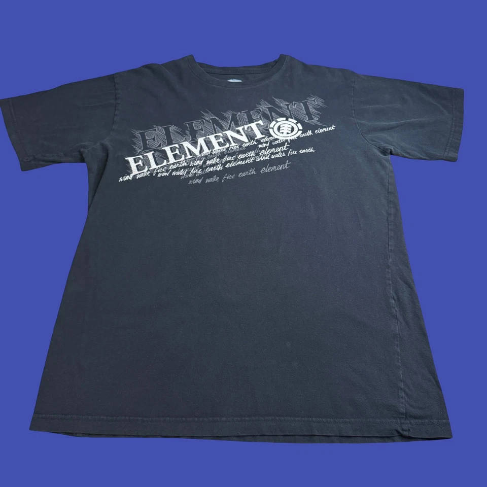 Camiseta Y2K Element Para Hombre Grande Negra Logo Producto Orgánico Manga Corta Cuello Redondo Foto 1 de 4