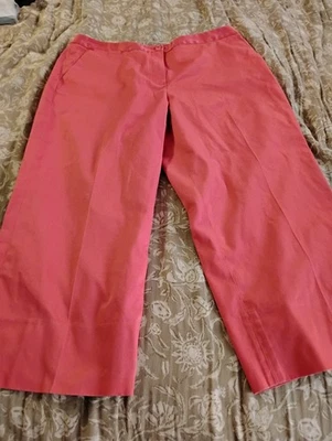 Pantalones de negocios Fox Croft rosa intenso para mujer sin planchar talla 14 Foto 1 de 4