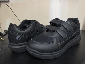 FitVille Men's Diabetic Walking Shoes Max Cushioning Wide Width Comfort Black - Picture 1 of 12
