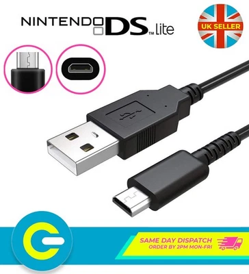 USB Power Charging Cable Lead Replacement for Nintendo DS Lite (NDSL) - Image 1 of 4