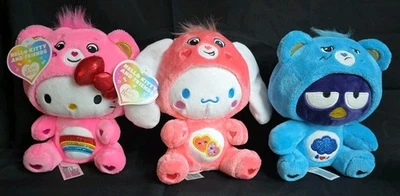 Sanrio Care Bears X Hello Kitty and Friends - Complete Set 9" Plushes 3 Pcs NEW - Image 1 of 4