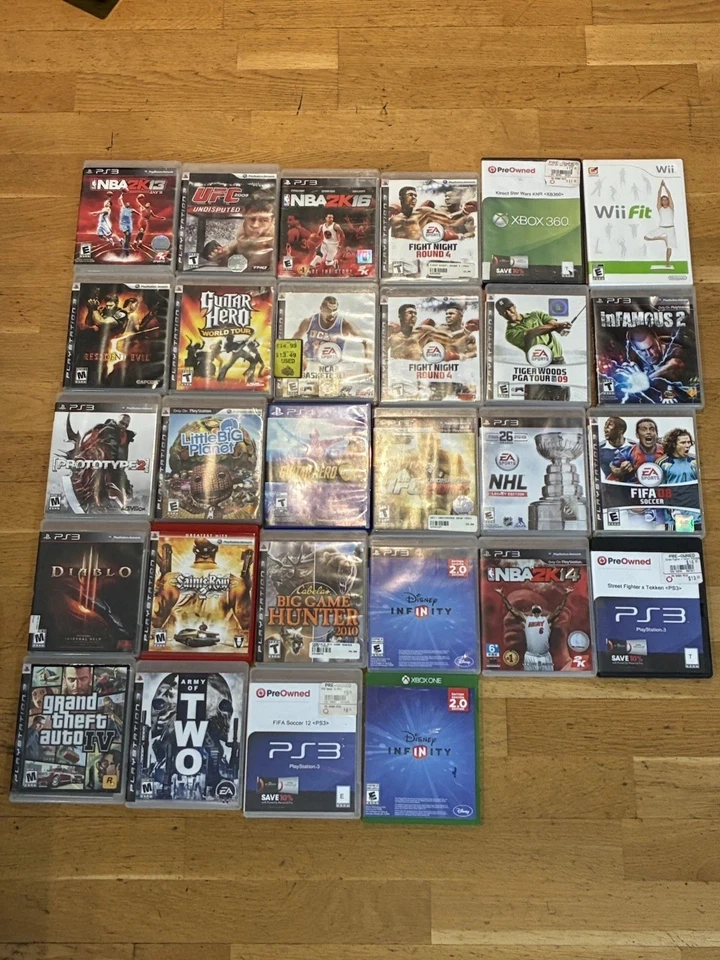 Lot of 28 PS3/Xbox/Wii Tested Games: GTA, Diablo, Red Dead, Sports & More! Works - Image 1 of 4