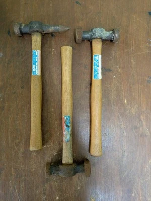 Auto Body Repair Hammers Lot Of 3 Small Unbranded - Image 1 of 4