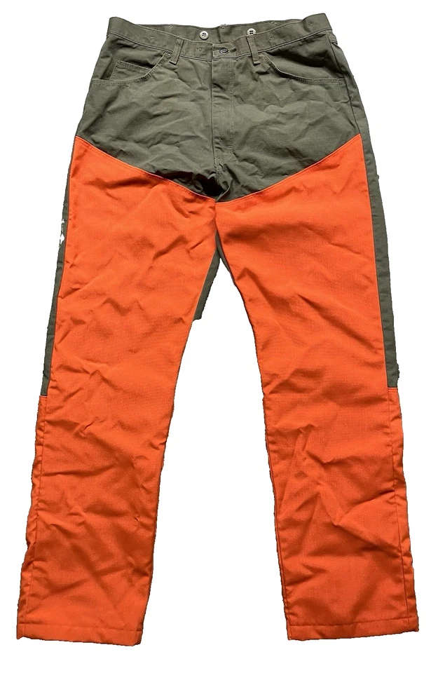 Pantalones de Colección Wrangler Pro Gear Para Hombres 36x34 Naranja Brillante Ripstop Cepillo de Caza Grueso Foto 1 de 4