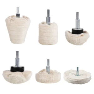 6PCS Buffing Pad Polishing Mop Car Wheel Buffer Polisher Kit Drill Attachment - Picture 1 of 12