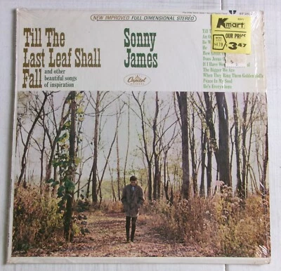Sonny James Till The Last Leaf Shall Fall Vinyl LP Record Album & K-Mart Sticker - Image 1 of 4