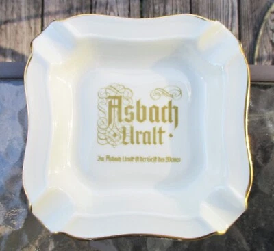 Cenicero vintage Asbach Uralt publicidad brandy alemán años 50 porcelana Thomas Foto 1 de 4