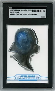 2018 Star Wars Galaktische Dateien Darth Vader Skizzenkarte von Michelle Rayner SGC - Bild 1 von 2