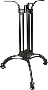 Metal Aluminum or Steel French Bistro Cafe Table Base Leg Gloss Black BASE ONLY - Picture 1 of 7