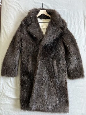 Abrigo largo marrón EU 46 MAISON MARTIN MARGIELA x H&M FW12 piel sintética castor Foto 1 de 4