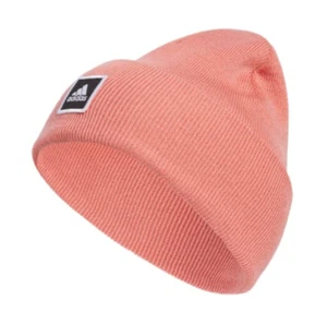 Adidas Women's Wide Cuff Fold Beanie Winter Hat Wonder Clay/Black One Size - Picture 1 of 5