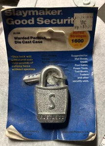 Candado vintage Slaymaker oxidado 2 llaves raro nuevo estado - Imagen 1 de 9