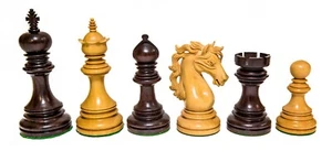 Tournament Deluxe Art Hand Carved Chessmen Set - Picture 1 of 1