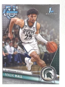 2023-24 Bowman University Chrome Basketball RC #55 Malik Hall - Picture 1 of 2