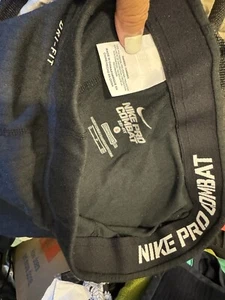NIKE PRO COMBAT DRI FIT COMPRESSION BEQUEME ELASTISCHER BUND SCHWARZ STRETCH HOSE S - Bild 1 von 7