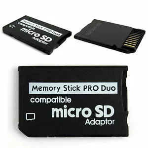Memory Stick Pro Duo Adapter Micro SD SDHC TF Card Reader Converter Camera PSP - Picture 1 of 4