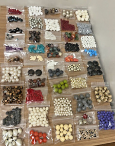 Vintage Lot 1960's-90's Stone & Misc Beads (Assorted Size/Shape/Color/Material)