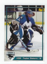 2007-08 Worcester Sharks (AHL) Taylor Dakers (goalie)