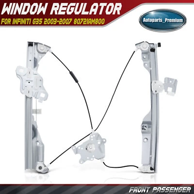 Nuevo regulador de ventana eléctrica derecho pasajero delantero derecho para Infiniti G35 2003-2007 Foto 1 de 4