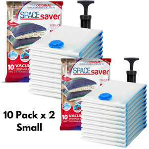 Spacesaver Vacuum Storage Bags for Clothes Storage, 10 Pack x 2 - Small