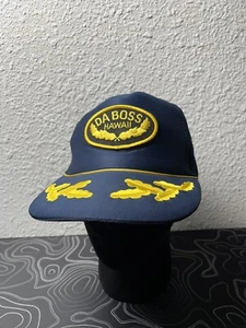 Da Boss Hawaii VTG Gold Leaf Trucker Made Hawaii USA Snapback Baseball Cap Hat - Picture 1 of 5