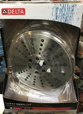 Delta Power Drench 3 Sprays 75356 NEW HUGE SHOWER HEAD NICKEL SEALED