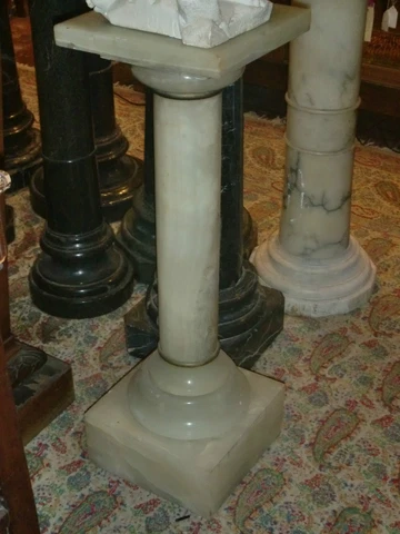 TURN OF THE CENTURY ANTIQUE  LARGE ONYX   PEDESTAL COLUMN BRONZE DECORATIONS Cover