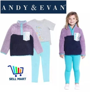 Andy & Evan Kids' 3-piece Plush Set, Purple, 2T 3T 4T NEW - Picture 1 of 7