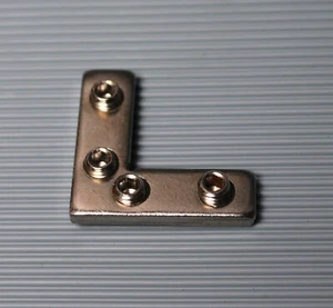 Conector de inglete ángulo 90° conector de perfil para perfiles de aluminio ranura 8 acero - Imagen 1 de 3