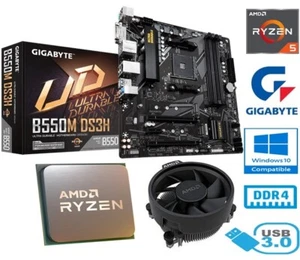 AMD RYZEN 5 5600X BUNDLE - 6 CORE - GIGABYTE B550M-DS3H MOTHERBOARD - Picture 1 of 9