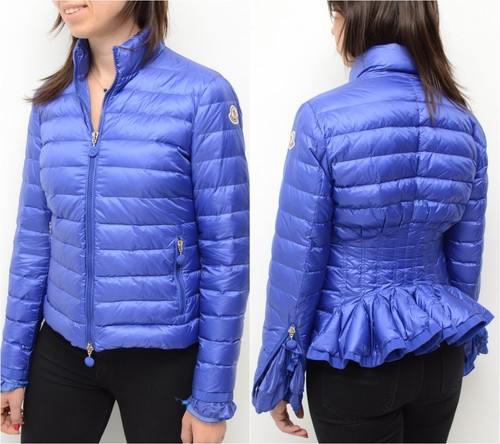 Raro piumino Moncler ''Haru'' trapuntato blu taglia 1 ~S