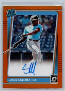 2021 Donruss Optic Jesus Sanchez #RRS-JE Rated Rookie Signatures Orange #/75 - Picture 1 of 2