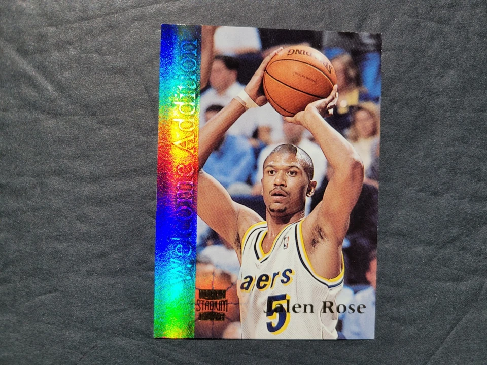 JALEN ROSE WELCOME ADDITION CARD #23 Topps Stadium Club 1996-1997 Indiana Pacers - Image 1 of 1