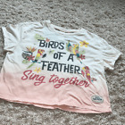 Disney Enchanted Tiki Room Birds Of A Feather Sing Together Woman’s Top Size M