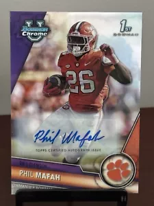 2023-24 Bowman Chrome University PHIL MAFAH 1st Refractor Auto /499 #81 Cowboys - Picture 1 of 2