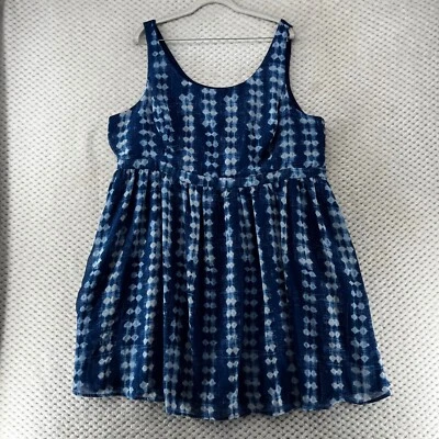 ModCloth Dress Freeing Feeling Fit & Flare Sleeveless Shibori A-line Casual 2X - Image 1 of 4