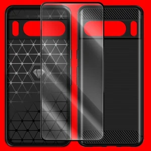 Anti-Bubble Smooth Screen Protector Carbon Fiber Case f Google Pixel 8 Pro GC3VE - Picture 1 of 1