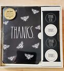 RAE DUNN SIGNATURE COLLECTION BLACK NOTE CARD SET- THANKS/ BEE- UNOPENED