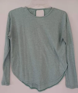 Under Armour HeatGear Long Sleeve Workout Top Women’s Small Loose Fit Mint Green - Picture 1 of 5