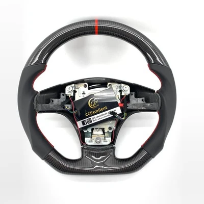 Volante de cuero de fibra de carbono Chevrolet para Corvette C6 Z06 ZR1 2006-2011 Foto 1 de 4