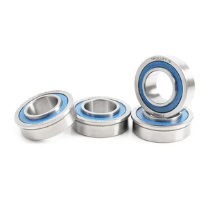 4 Stück blau abgedichtete Flanschkugellager ID 3/4" x OD 1-3/8", anwendbar Rasen...  - Bild 1 von 8