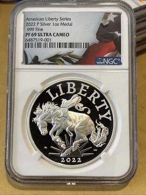2022 AMERICAN LIBERTY Silver Medal NGC PF69💥FLAWLESS QUALITY💥 - Image 1 of 4