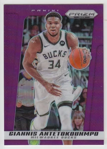 2024-25 Panini Prizm Deca Bucks Giannis Antetokounmpo #124 Purple Prizm /99 - Picture 1 of 2