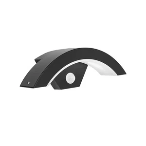 Livingandhome Modern Black LED Curved Induction Wall Light for Outdoor, SP2865 - Picture 1 of 1