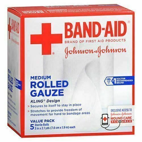 BAND-AID Rolled Gauze Medium 5 Each By Band-Aid - Image 1 of 1
