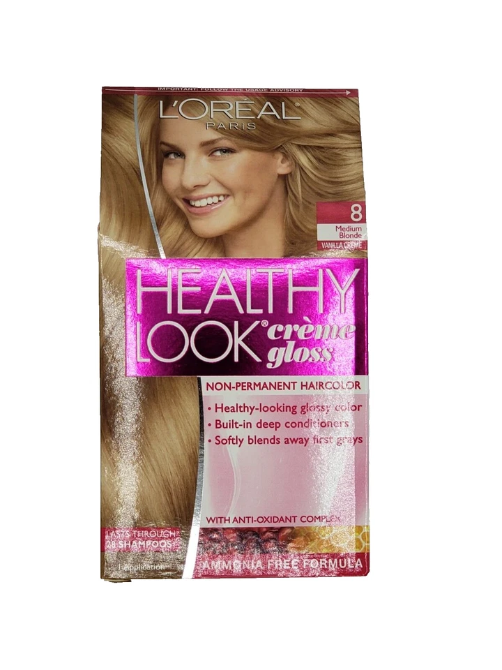 CAJA IMPERFECTA L'Oréal Healthy Look Creme Gloss Color 8 Rubio Medio Vainilla Foto 1 de 1