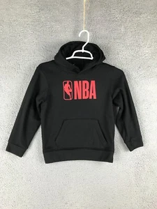 NBA Boys Long Sleeve Pullover Black Hoodie Pockets Size L 7 - Picture 1 of 9