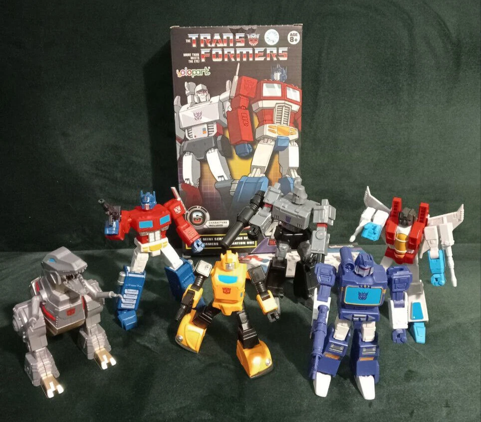 YOLOPARK Transformers 6 G1 Optimus Prime Bumblebee Megatron Soundwave Grimlock S - Immagine 1 di 1
