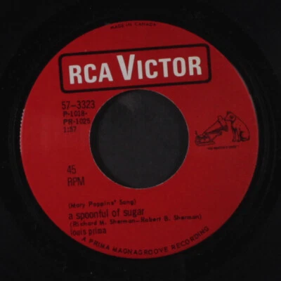 LOUIS PRIMA: a spoonful of sugar / stay awake RCA VICTOR 7" Single 45 RPM - Image 1 of 2